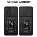 Miniatyrbillede 2 af 8: SKALO Motorola Moto G53 5G Armor Hybrid Metal Ring Camera Slider - Blå Blue