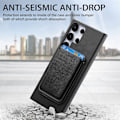 Miniatyrbillede 11 af 11: SKALO Samsung S25 Ultra 2-i-1 PU-læder cover+Kortholder Cover - Sort Black