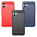 Pikkukuva 1 / 8: SKALO iPhone 16 Plus Armor Carbon Iskunkestävä TPU suojakuori - Valitse väri Blue