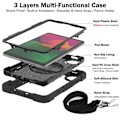 Pikkukuva 7 / 9: SKALO Xiaomi Redmi Pad SE 8.7 Extra Shockproof Armor 360 Kahva/Tripod Suojakuori - Musta Black