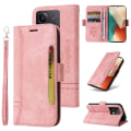 Miniatyrbild 8 av 10: SKALO Xiaomi Redmi Note 13 5G BETOPNICE 001 Plånboksfodral i PU-Läder - Rosa Rosa