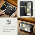 Pikkukuva 8 / 11: DG MING Google Pixel 7a 2-in-1 magneetti lompakkokotelo - Musta Black