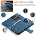 Pikkukuva 5 / 11: DG MING iPhone 15 Pro 2-in-1 magneetti lompakkokotelo - Sininen Blue