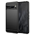 Pikkukuva 1 / 8: SKALO Google Pixel 8 Pro Armor Carbon Iskunkestävä TPU suojakuori - Valitse väri Black