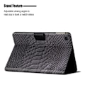 Miniatyrbillede 3 af 6: SKALO Samsung Tab A9 Croco PU-læder Flip Cover - Sort Black