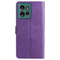 Miniatyrbillede 8 af 8: SKALO Motorola Edge 50 5G PU-læder Pungetui - Vælg farve Purple