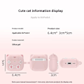 Pikkukuva 9 / 9: SKALO AirPods 4 Cute Cat Controller Kotelo - Violetti Purple