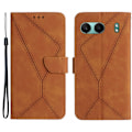 Miniatyrbillede 1 af 8: SKALO OnePlus Nord 4 PU læderpung med prægning - Brun Brown