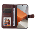 Miniatyrbild 3 av 9: SKALO Xiaomi Redmi Note 13 Pro+ PU-Läder Plånboksfodral - Fler färger Brun