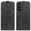 Miniatyrbillede 1 af 9: SKALO Samsung A26 5G Vertical Flip PU-Læder Flip Cover - Sort Black