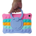 Pikkukuva 7 / 9: SKALO Samsung Tab A9+ Shock Resistant Armor Popit Silicone Kuori - Rainbow Multicolor