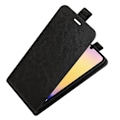 Miniatyrbillede 3 af 9: SKALO Samsung A26 5G Vertical Flip PU-Læder Flip Cover - Sort Black