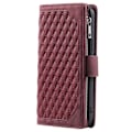 Miniatyrbild 7 av 11: SKALO Motorola Moto E14 4G Big Wallet Quiltat Plånbok - Röd Röd