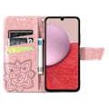 Pikkukuva 2 / 7: SKALO Samsung A14 4G/5G Mandala Butterfly lompakkokotelo - Ruusukulta Pink gold