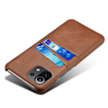 Pikkukuva 3 / 4: SKALO Xiaomi Mi 11 Lite PU-Läder Korthållare Skal - Brun Brown