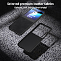 Miniatyrbillede 4 af 6: SKALO Motorola Razr 50 5G ABEEL PU læder Fold Cover - Sort Black