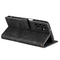 Miniatyrbillede 3 af 7: SKALO Samsung S25 Premium PU-læder Splicing Flip Cover - Sort Black