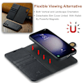 Miniatyrbillede 8 af 11: DG MING Samsung S25+ 2-i-1 Magnet Flip Cover - Sort Black