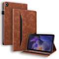 Pikkukuva 1 / 8: SKALO Samsung Tab A9+ PU-nahkainen Lompakkokotelo - Ruskea Brown