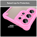 Miniatyrbild 6 av 10: SKALO Samsung S25 Ultra Armor Hybrid Frosted Skal - Rosa Rosa