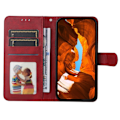 Miniatyrbild 3 av 8: SKALO Motorola Moto G15 4G PU-läder Plånboksfodral - Fler färger Röd