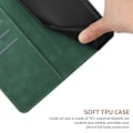 Miniatyrbild 6 av 8: SKALO OnePlus Nord 4 Embossed Plånboksfodral i PU-Läder - Grön Grön
