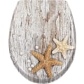Miniatyrbild 1 av 4: YUENFONG Antibakteriell Duroplast toalettsits med automatiskt sänkningssystem, grå sjöstjärna mönster