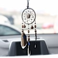 Miniatyrbillede 3 af 4: Fjerdrømmerfanger Bilindretør Spejl Vedhæng, Fjerdrømmerfangere Bil Charm til Bilvæg Soveværelse Hængende Dekorationer,C