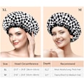 Miniatyrbillede 2 af 7: Brusekappe til kvinder og piger, elegant skakbrætdesign, dobbeltlags vandtæt, genanvendelig, vaskbar, lugtfri, medium Checkerboard Medium (Pack of 1)