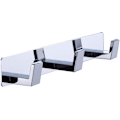 Miniatyrbillede 1 af 5: Krog til vægmontering, skrue, rævefarvede dørkroge, krom, frakke- og kåbestativ til badeværelse eller køkken 410-3 Chrome Square 3 chrome coat hook