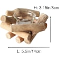 Miniatyrbild 5 av 7: Rustik Trä Tealight Ljusstake Set om 2 med Glaskopp Flytved Votive Tealight Hållare för Bondgård Bröllop Centerpieces Vardagsrum C