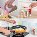 Miniatyrbild 5 av 5: Transparent plast kryddburk set om 6, kryddburkar kryddförvaring behållare för salt socker och peppar praktisk design