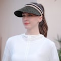 Miniatyrbilde 2 av 5: Kvinners store brem strand halm golf solhatt sommer caps Black One Size