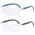 300% Reading Magnifier, Magnifying Glasses for Glasses Wearers, Anti-Blue Light, Reading Aid for Seniors, for Precision Work, 2-pack