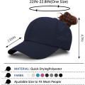 Miniatyrbillede 6 af 7: Dame Baseball Cap - Hestehale Solhat Hurtigtørrende Løb Cap Dame Golf Caps Criss Cross Justerbar Trucker Hatte til Kvinder Piger DeepBlue One Size