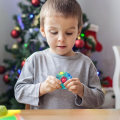 Miniatyrbild 5 av 5: Magisk regnbågsboll, Fidget Ball Puzzle Game Rolig stressavlastare Magisk boll Hjärngymnastik Boll Leksaker för barn tonåringar och vuxna (blå)