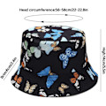 Pikkukuva 4 / 4: Söpö ämpärihattu rannan kalastajille naisille, kääntyvä kaksisuuntainen käyttö Butterfly