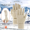 Miniatyrbild 2 av 7: 2 Par Damvinterhandskar Touchscreen-Handskar Varma Fleece-Handskar Fodrade Stickade Handskar Elastisk Manschett Vinter-SMS-Handskar -