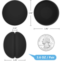 Miniatyrbillede 2 af 6: Rustfrie bruseforhængsmagneter, silikoneindpakkede tunge, stærke magneter forhindrer bruseforhængsfor i at blæse gardinklipsannonce Black 3 Pairs (6pcs)