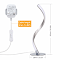 Miniatyrbillede 2 af 5: Spiral Sengebordslampe til Soveværelse Natbord Moderne Lampe til Stue Gæsteværelse Dekoration Belysning Varm Hvid