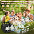 Miniatyrbild 2 av 8: Automatisk bubbelmaskin, professionell bubbelmaskin 2 lägen för barn 20000+ bubblor/min, 26 hål bärbar elektrisk bubbelblåsare leksaker med 120 ml så Black
