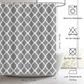 Miniatyrbillede 6 af 8: Bruseforhæng Skimmelsikkert, 183 x 183 cm, Grå Badeforhæng til Brusebad, Vandafvisende Vaskbar Hurtigtørrende Polyester Grey Geometric