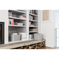 Miniatyrbild 4 av 5: My Style Rattan Effect Set med 2 stora rektangulära förvaringskorgar på 28 liter - ljusgrå Grey 2 x28L XL