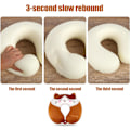 Miniatyrbilde 4 av 7: Pute Cartoon Dyre Nakkestøtte Pute 30 * 30cm Memory Foam Nakkepute U-formet Elastisk Barn Reisepute Bærbar U-formet Pude for I 30*30cm