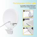Miniatyrbillede 4 af 5: Selfie Ring Light, Touch Control, Genopladelig 800mah 60 Led Circle Light Med 3 Lystilstande Til Iphone/android Laptop Fotografering