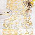Miniatyrbilde 6 av 7: Gullblad Mesh Bordløper 28cm x 15m Metallisk Bordbånd Dekorasjon for Fest Bursdag Bryllup DIY Pakke (Gull 15m) Gold 28cmx15m