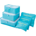 Miniatyrbild 1 av 6: 6-pack reseväskor set resebagage dragkedjor kläder underkläder strumpor förvaringsväska påse (blå) Blue 6 size