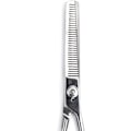 Miniatyrbillede 4 af 6: Hårtyndingssaks 6,5 tommer Barber Hår Saks til Hårklipning, Teksturering & Styling - Rustfrit Stål Silver 1 Count (Pack of 1)