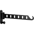 Miniatyrbilde 1 av 8: Veggmonterte kleshengere, sammenleggbare klesstativ for vaskeromorganisering med kroker svingarm, vaskerom tørkestativ, robust henger Black rotation black