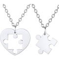 Miniatyrbillede 1 af 7: Rustfrit stål puslespil til 2 stykker puslespil vedhæng halskæde, kat/livets træ/hjerteformet, tilpasselig, yin yang halskæder smykker gave til Style 04 Stainless SteelPersonalised Personalized